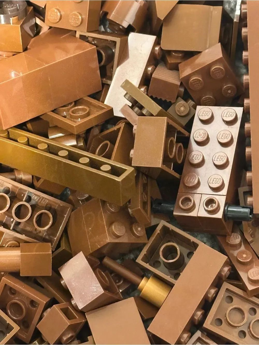 LEGO Brown and Tan Mix Bricks and Plates over 1lb